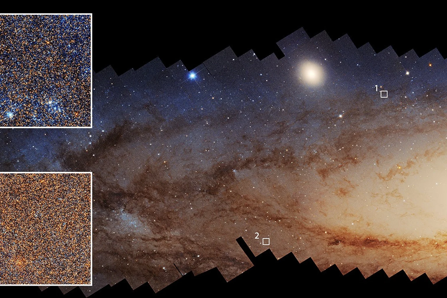Εικόνα τεκμηρίωσης της NASA για το θέμα: Ο Σχηματισμός Αστέρων του Χαμπλ της NASA στην Ανδρομέδα.