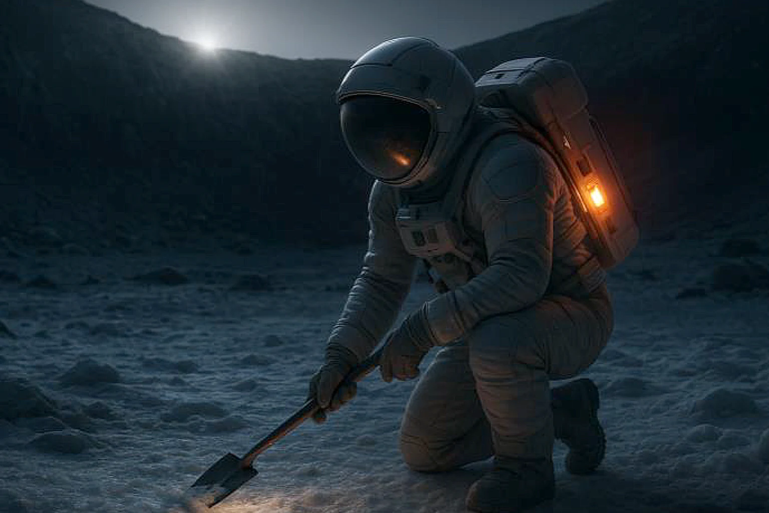 Εικόνα τεκμηρίωσης της NASA για το θέμα: EARENDIL: Εκτεταμένο αστροναυτικό ραδιοϊσότοπο-EVA σε νυχτερινό και βαθύ διάστημα Icy Τοπία.