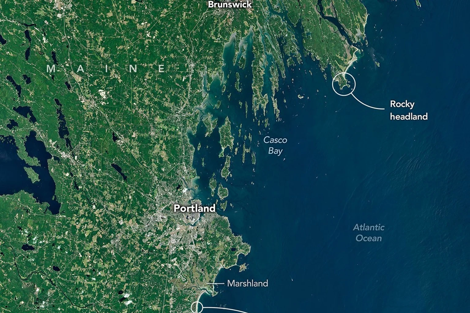 Εικόνα τεκμηρίωσης της NASA για το θέμα: Γιατί οι Σάντι Σορλάιν του Μέιν Στριφογυρίζουν.