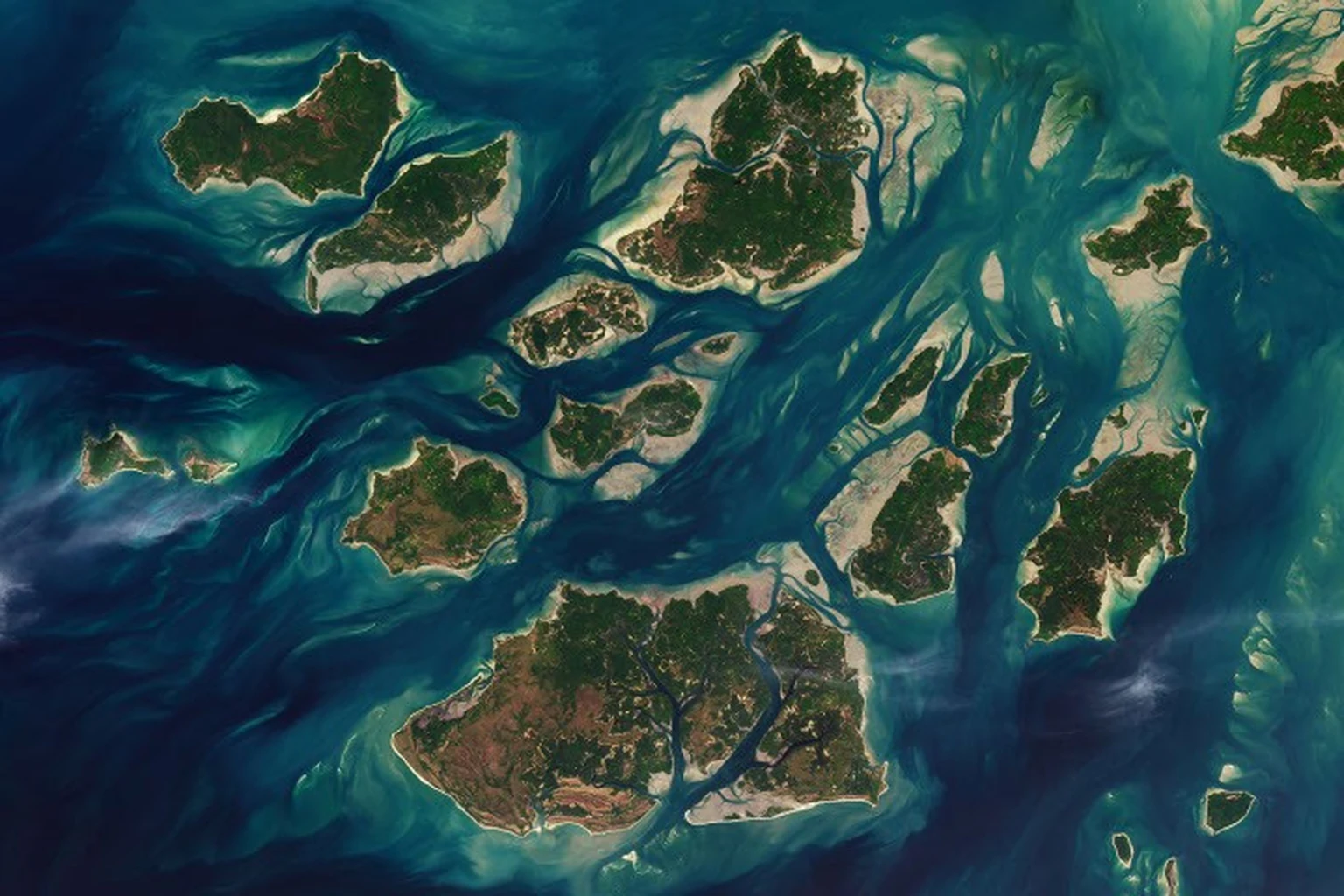Εικόνα τεκμηρίωσης της NASA για το θέμα: Ένα Tide-Fueled Trove της βιοποικιλότητας στη Γουινέα-Μπισάου.