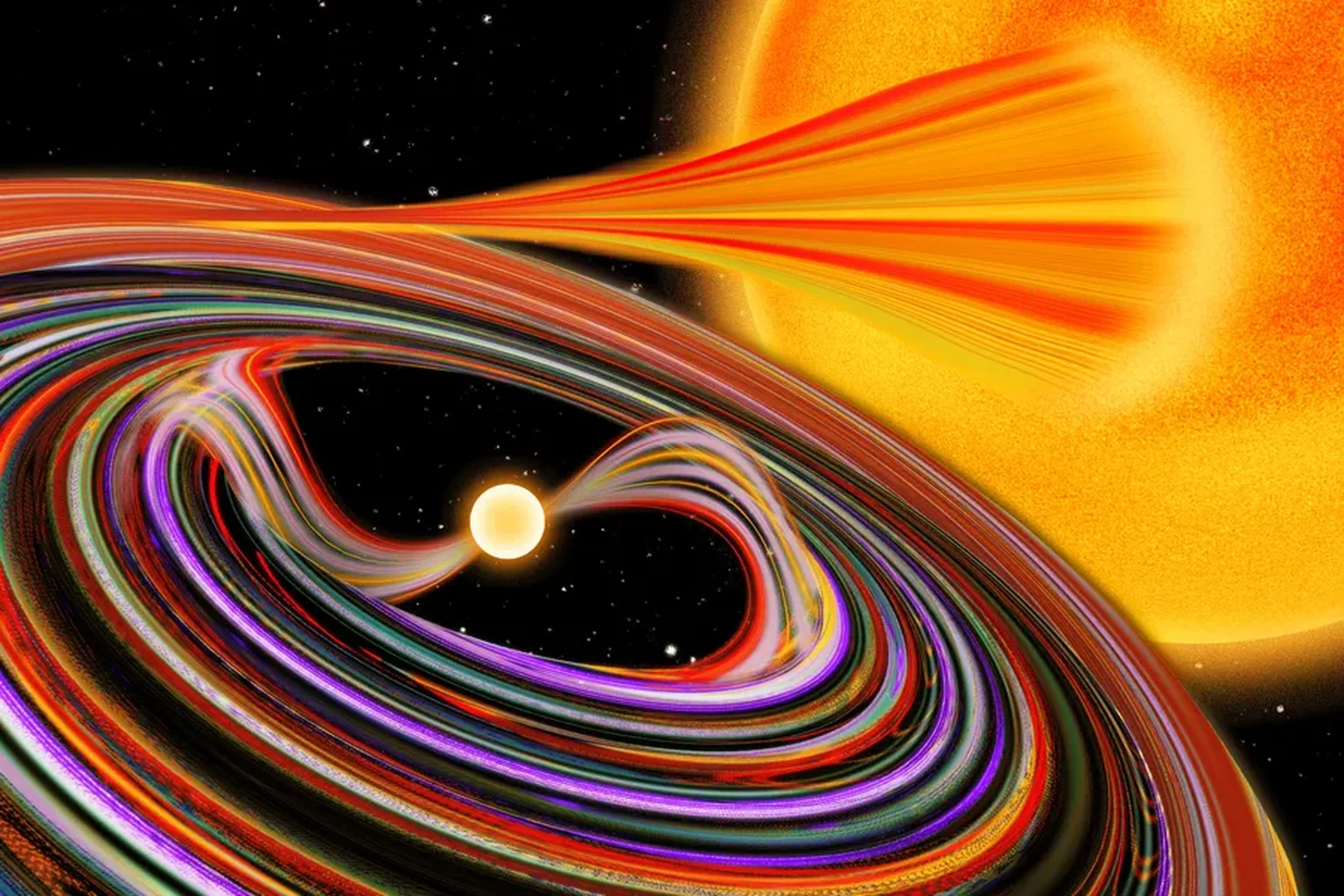 Εικόνα τεκμηρίωσης της NASA για το θέμα: Το διαστημικό τηλεσκόπιο της NASA Χάρτες Μαγνητικά Πεδία του «Lighthouse» Pulsar.