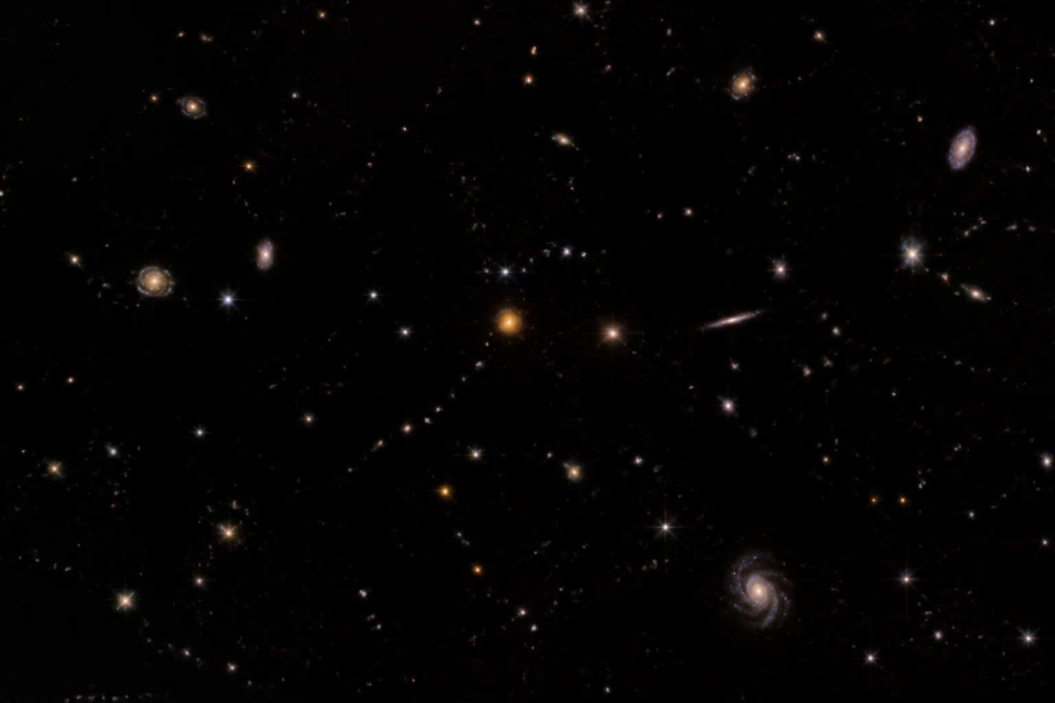 Δημοσιογραφική εικόνα για το θέμα: Hubble Βλέπει το Σμήνος των Γαλαξιών