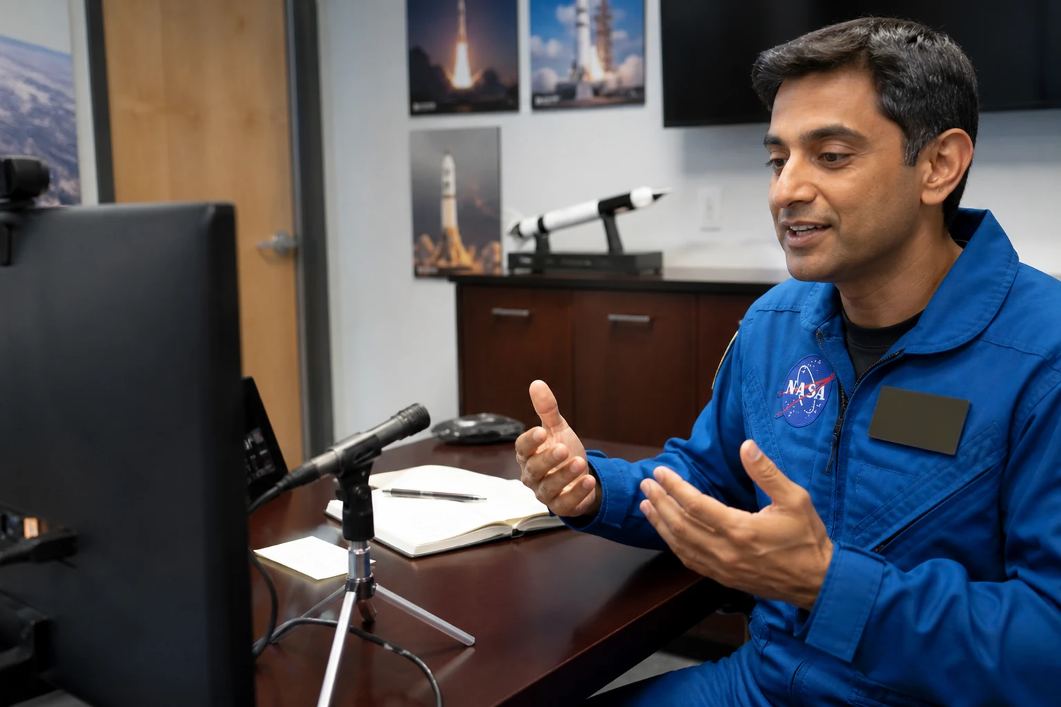 Δημοσιογραφική εικόνα για το θέμα: NASA Astronaut Anil Menon Διαθέσιμο για την έναρξη εικονικών συνεντεύξεων