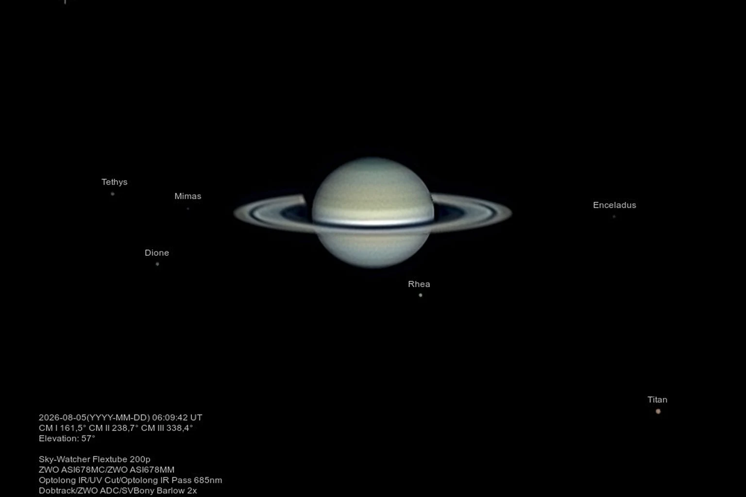 Εικόνα τεκμηρίωσης της NASA για το θέμα: ΑΠΟΔ: 2026 11 Αυγούστου – Έξι Φεγγάρια του Κρόνου.